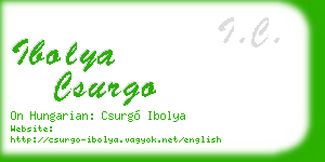 ibolya csurgo business card